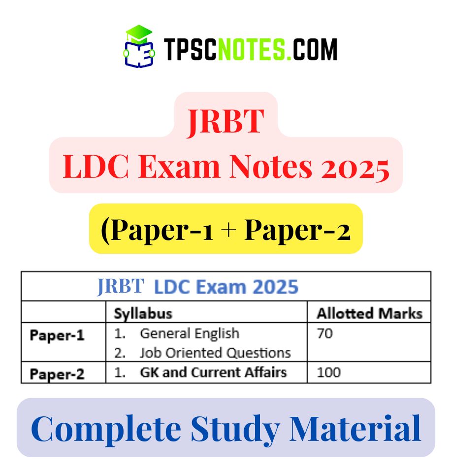 JRBT LDC Exam Complete Study Materials